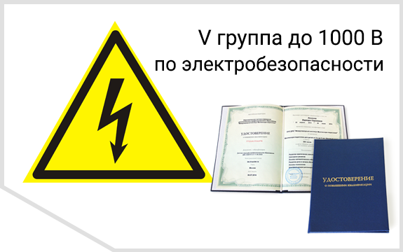 Группа электробезопасности до 1000 в